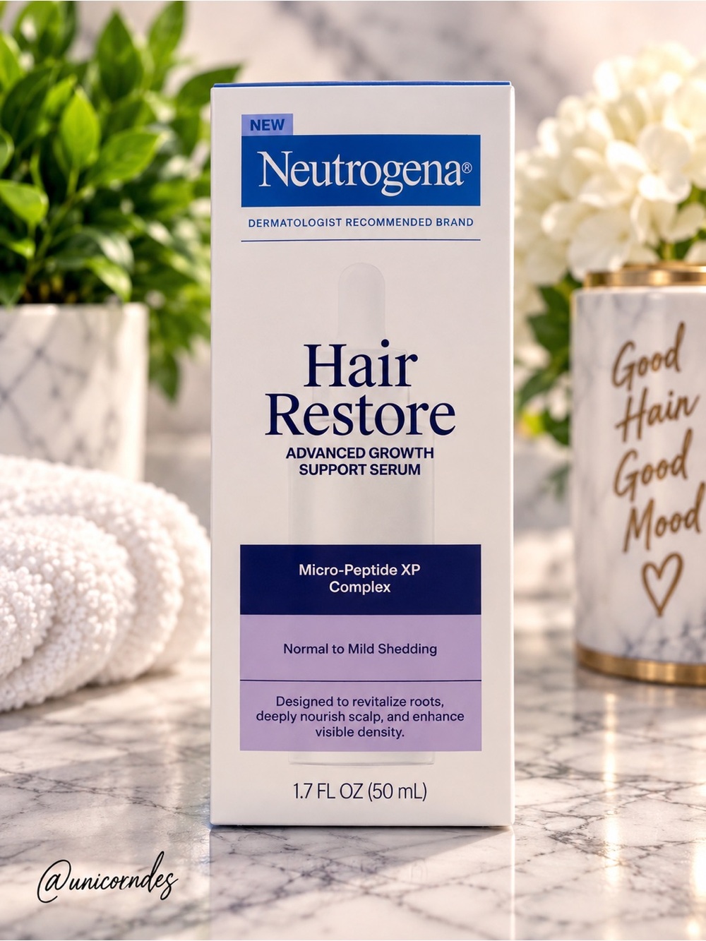 Neutrogena Hair Restore Advanced Growth Support Serum Micro-Peptide XP 1.7 oz